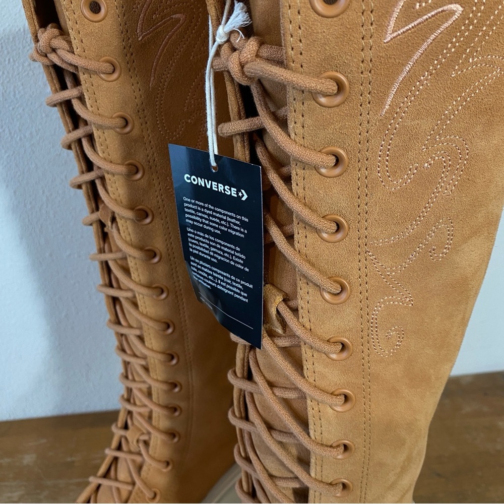 Converse Chuck 70 De Luxe Heel XX High Platform Suede Cowboy - Women’s Size 7.5 - Picture 7 of 16